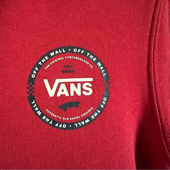 Vans Zip Up Hoodie Red Children’s S Skater BMX - Picture 4 of 5